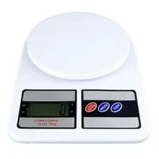 Balança Digital de Precisão de Cozinha Branca 10kg