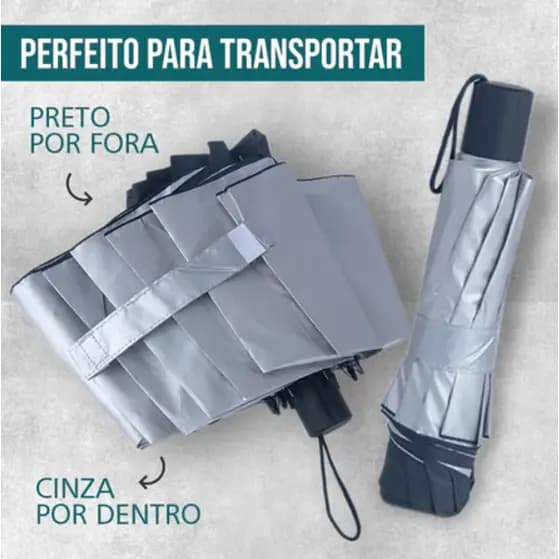 Sombrinha Guarda Chuva Cabe Na Bolsa Com Proteção Solar Uv Contra Vento
