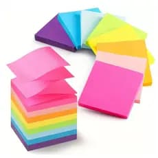 Kit Bloco de Notas 76x76 Colorido 500 Folhas Adesivo Anotações Fofo Barato Pequeno Anotação Mural