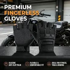 Luvas Táticas Sem Dedos De Meio Dedo Para Homens E Mulheres , Antiderrapantes De Tiro De Airsoft , Moto , Bicicleta , Di