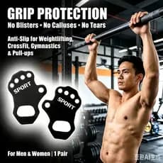 1 Par De Treinamento Cruzado WOD Apertos De Mão Luvas De Treino De Fitness Almofadas Protetoras De Palma Anti-Calos Para