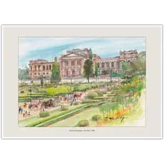Museu do Ipiranga - São Paulo 1890 | Arte em Aquarela para Decoração | Quadro Decorativo | A4