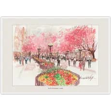 Rua XV de Novembro - Curitiba | Arte para Quadro Decorativo | Decoração Elegante A4