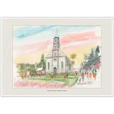 Paróquia São Pedro - Matriz de Gramado | Arte Aquarela para Quadro Decorativo | Decoração A4