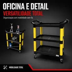 Carrinho Detailer-Mecânico PRO Rotta376 100633  Organização Profissional com Mobilidade Total