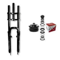 Garfo Suspensão 2 Andares Bike Aro 29 + Caixa Direção Ahead Set Absolute