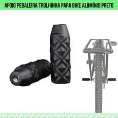 Apoio Pedaleira Trolhinha Para Bicicleta Alumínio Preto Mons Bike
