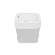 Lixeira 4l com tampa Click branco Micromax