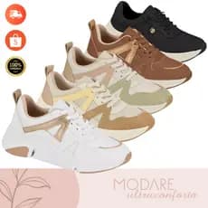 Tenis Modare Ultraconforto Feminino  Original Confort Ultra Leve Com Palmilha Soft Chunky