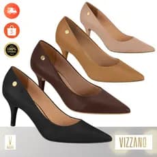 Sapato Scarpin Vizzano Conforto Original Social Salto Fino Medio