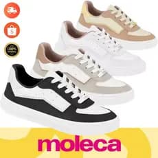 TENIS MOLECA ORIGINAL CONFORT CASUAL STREET MODA TENDENCIA VERÃO DIA A DIA CONFORTAVEL