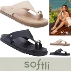SANDALIA RASTEIRA PAPETE SOFTLI ULTRA CONFORTO MODA VERAO LANCAMENTO ORTOPEDICA ANATOMIC