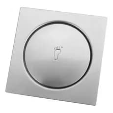 Ralo Click 15x15 Inox Cromado Quadrado Anti-Odor Design Moderno Banheiro Luxo Lavabo