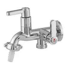 Torneira Máquina De Lavar Tanque Jardim 2 Saídas Abs Cromado 1/4