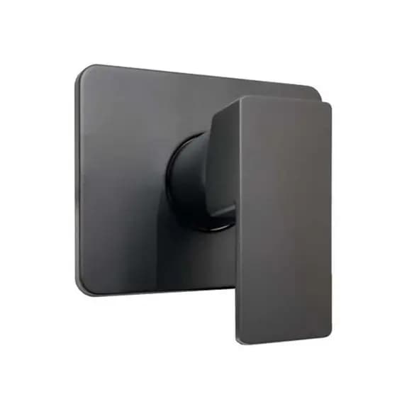 Acabamento Quadrado Para Registro Monocomando Base Deca Em Metal Preto Fosco