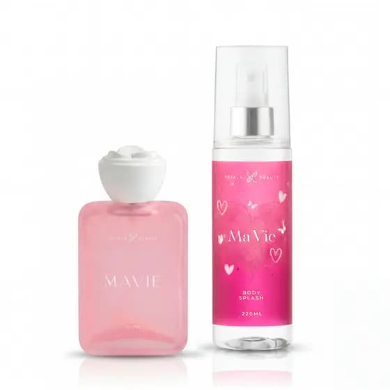 Kit Perfume e Body Splash Feminino Mavie Petala Beauty Fragrancia Citrica Floral Sofisticada