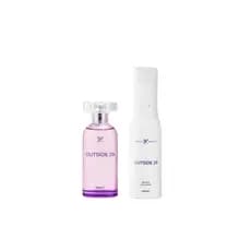 Kit Outside 28 Pétala Beauty Perfume + Body Splash Spray Contínuo Oriental Âmbar Baunilha Musk
