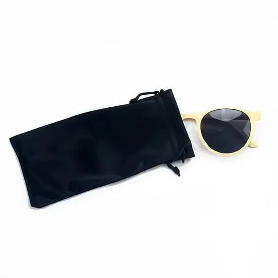 Bolsa Preta para Óculos – Estilo Minimalista com Fecho de Corda 🖤