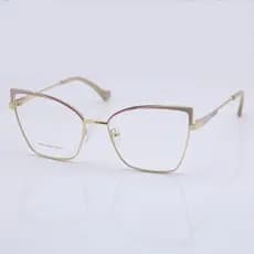 Óculos de Grau Feminino Metal Gatinho 54-17-140 com Elegância Clássica e Conforto Moderno 6824