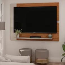 Painel Luna Moderno 1 Prateleira para TV até 50 Polegadas Várias Cores