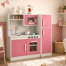 Cozinha Infantil Encanto Completa com Pia Fogão e Geladeira Variação de Cores