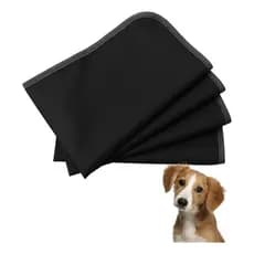 4 Tapetes Higiênico Lavável Preto 50x70cm Para Cachorro