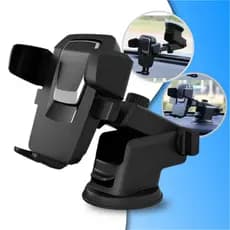 Suporte Celular para Carro Veicular Universal silicone Trava Automática GPS Ventosa Gruda Painel