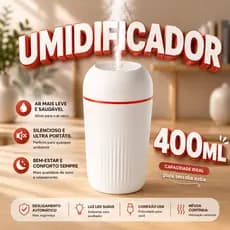 Umidificador De Ar 400ml Difusor De Aromas Aromatizador de Ambiente Led Purificador