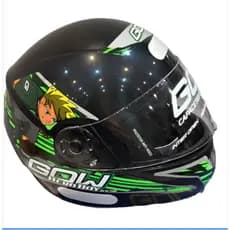 Capacete Infantil Gow para Criança  Cor: Preto com Verde