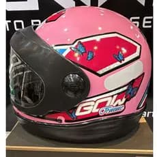 Capacete GOW Viseira Automática - Cor: Rosa Feminino 56