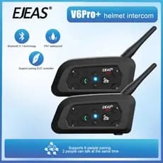 1/2Pcs Tipo C EJEAS V6 Pro Motocicleta Capacete Intercomunicador Bluetooth Para 6 Pilotos Comunicador À Prova D'água