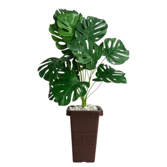 Planta Artificial Folhagem Costela Decoração Flores Natural Ornamental E Vaso Polieitleno Decorativo
