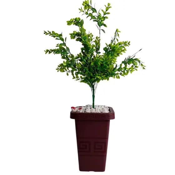 Planta Artificial + Vaso Decorativo Enfeite Casa e Decoração Sala Quarto Escritório