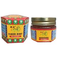 Músculos de tigre aliviam naturalmente a dor de batom vermelho e branco fórmula Ome