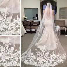 Estilo Coreano Véu Feminino Cocar De Viagem Fotografia super Pista oversized Macio Noiva Luxo Casamento