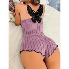 Conjunto de pijama feminino borboleta