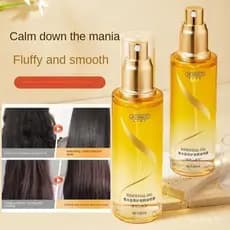 Spray reparador de óleo essencial para cuidados capilares perfumado, proporciona hidratação nutritiva para cabelos secos