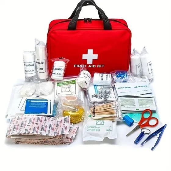 Kit portátil de primeiros socorros pequeno/grande, incluindo tesouras e pinças profissionais, adequado para Camping e at