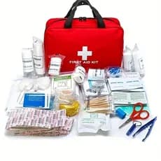 Kit portátil de primeiros socorros pequeno/grande, incluindo tesouras e pinças profissionais, adequado para Camping e at
