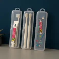 Estojos de Viagem para Escova de Dentes, Porta-Escova Portátil Transparente