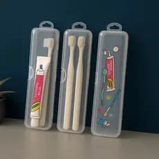Estojos de Viagem para Escova de Dentes, Porta-Escova Portátil Transparente