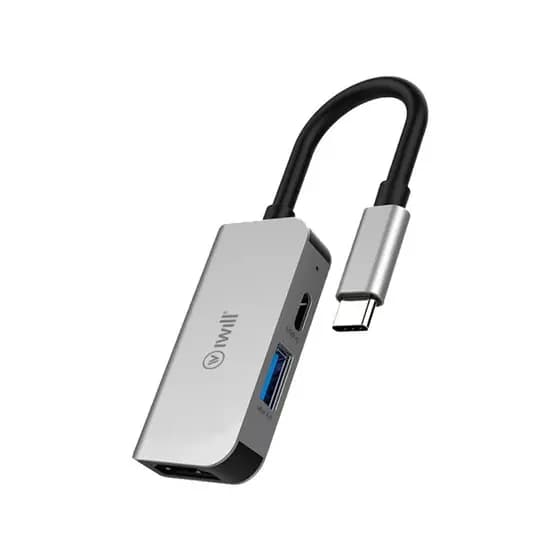 Hub USB-C Mini 3 em 1 - HDMI, USB, USB-C | iWill