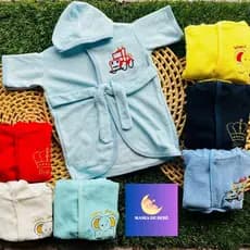 Roupão bebê masculino saida de banho roupaozinho bebe RN a 5 meses