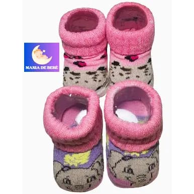 kit economico 2 pares de meia estampadas bebe menina veste bebê rn a 6 meses