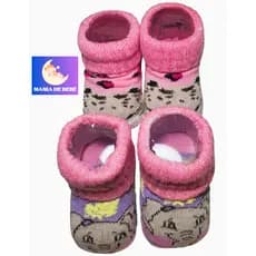 kit economico 2 pares de meia estampadas bebe menina veste bebê rn a 6 meses