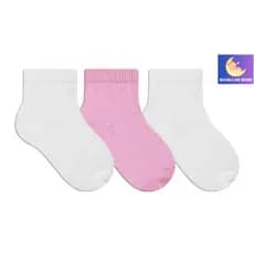 Pack de meias feminino kit econômico bebe menina pague 1 leve 3 pares com cores sortidas