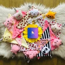Naninha com prendedor de chupeta bebe frajolinha para bebê menina ou menino