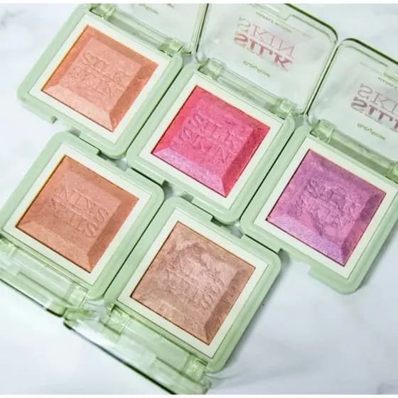Blush Compacto Facial Ultrafino Baked Mosaico Marble Bloom Linha Silk Skin Ruby Rose