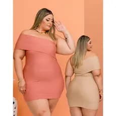 Vestido Feminino Plus Size Colado Multiformas Elegante