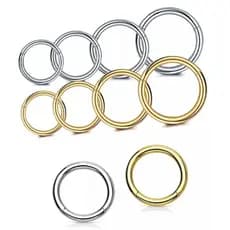 Argola Click em Titânio para Piercing – Septo, Hélix, Daith e Cartilagem 6–10mm